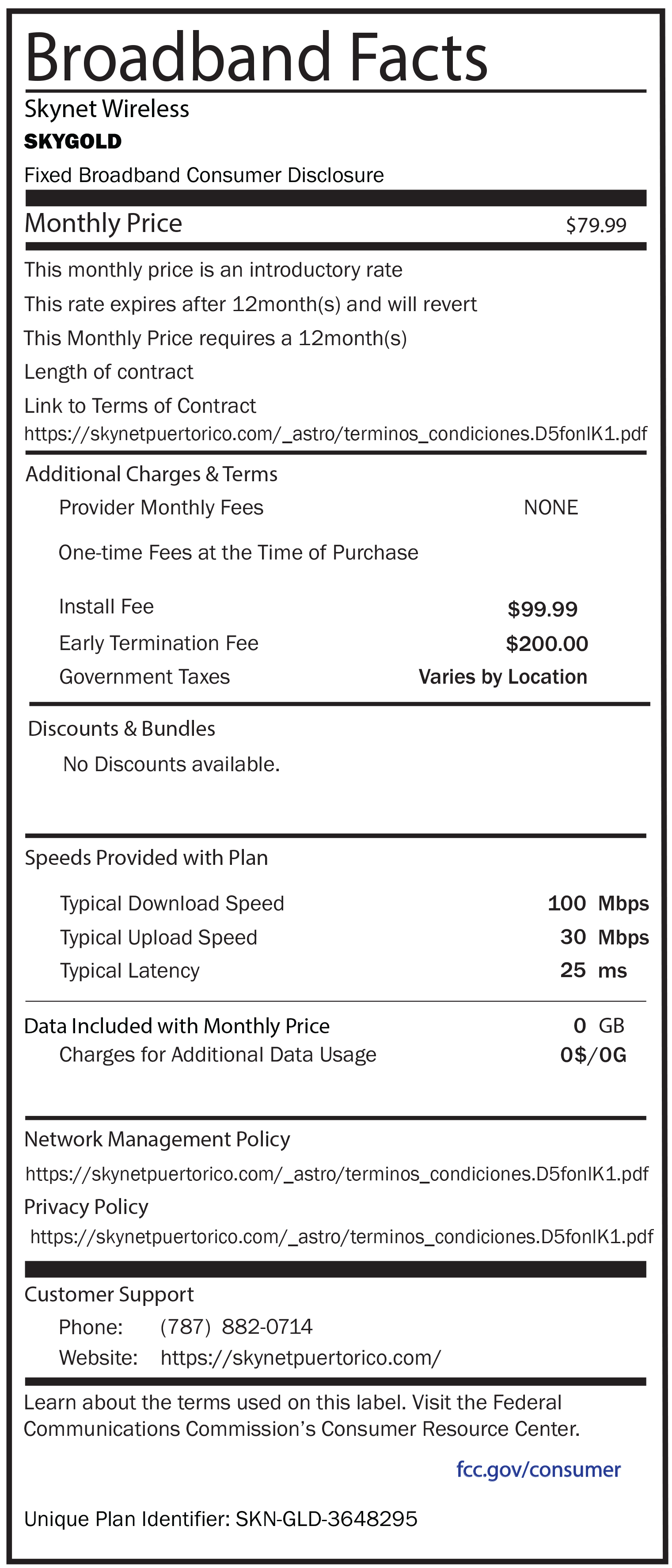 Broadband Facts 100MB